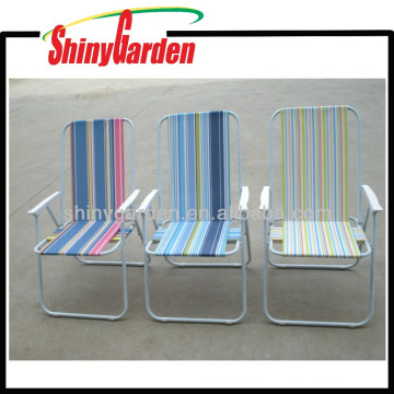 Silla de playa con apoyabrazos y respaldo Silla plegable plegable Acampar al aire libre